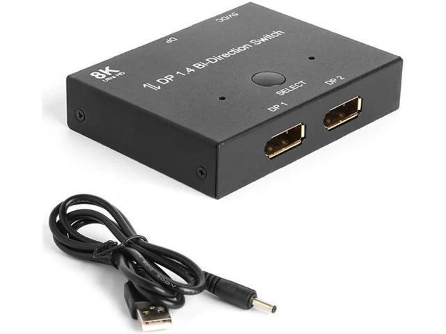 Alt view image 6 of 7 - Splitter DP1.4 Bi-Direction Switch Audio Video Sync Adapter 1x2/2x1 Switcher for