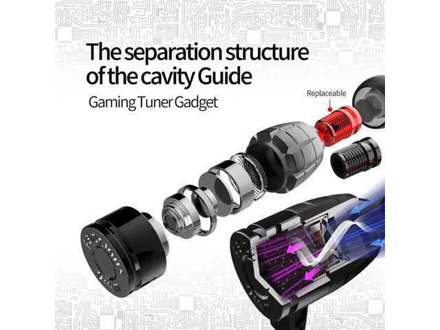 Alt view image 2 of 3 - Hammerhead G25 Gaming Earphones With Mic In Ear Noise Isolation Headsets Variabl