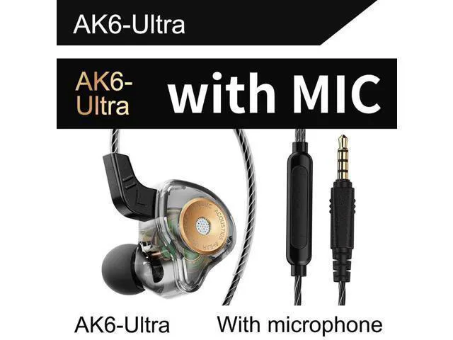 Main image of QKZ AK6-Ultra n-ear Dynamik Transducer Headphones, Mobile Monitoring, Headphones