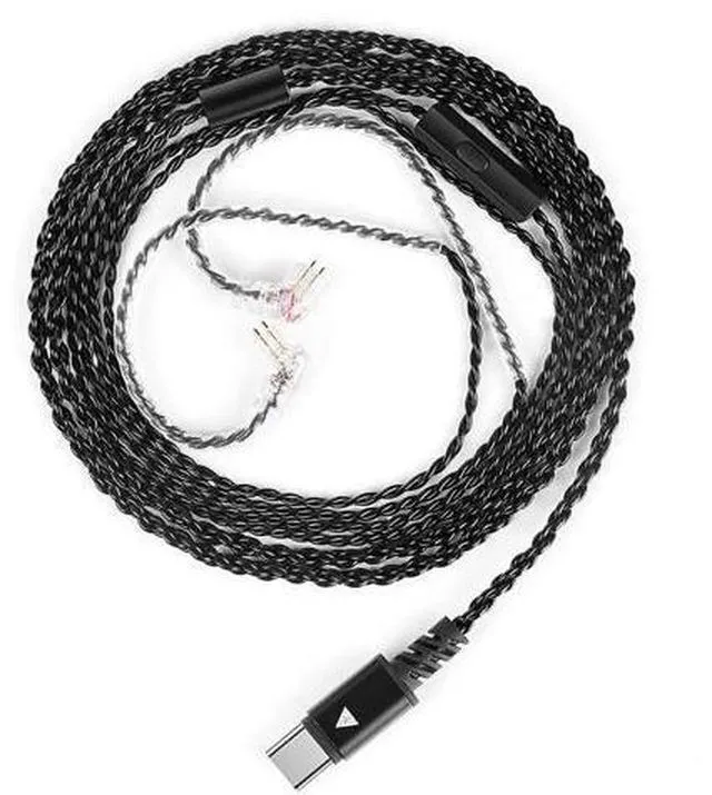 Main image of QKZ TC100 in Ear Monitor Cable,Type-C Plug with Microphone IEM Cable, Replacemen