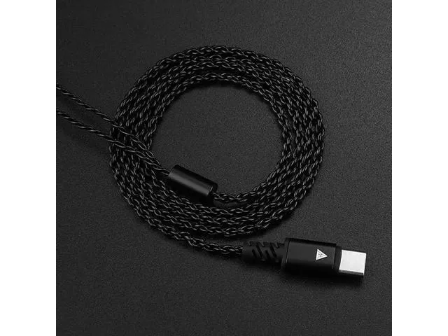 Alt view image 3 of 5 - QKZ TC100 in Ear Monitor Cable,Type-C Plug with Microphone IEM Cable, Replacemen