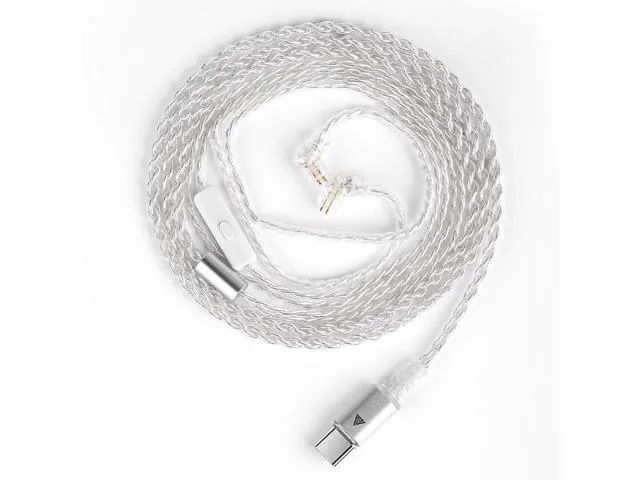 Alt view image 4 of 4 - QKZTC 100 Four-strand Silver-Gold Enriched Upgrade Cable -Type-C2PIN -With Micro