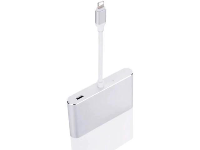 Alt view image 5 of 6 - 8 Pin to HDMI VGA 3.5mm Jack Adapter High Quality HDTV OTG Converter Cable for i