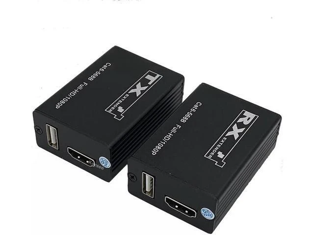 Alt view image 3 of 6 - KVM Extender over Single Rj45 Cat6 Cable up to 30M HDMI USB Extender with 1 Port