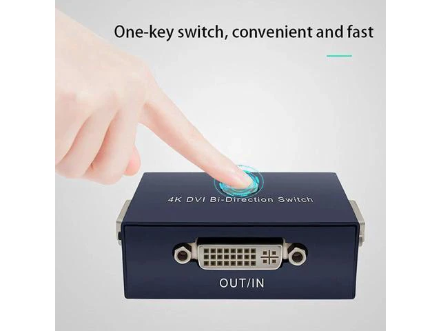 Alt view image 4 of 6 - HDMI Switch 4K@30Hz 2X1 DVI Bi-Directional HDMI Switcher UHD 4Kx2K Splitter for
