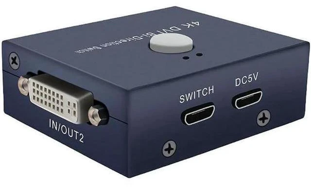 Alt view image 6 of 6 - HDMI Switch 4K@30Hz 2X1 DVI Bi-Directional HDMI Switcher UHD 4Kx2K Splitter for