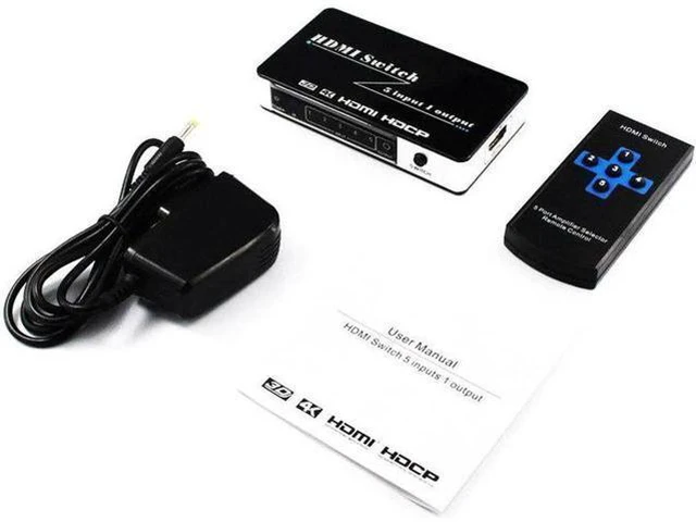Alt view image 2 of 6 - 3D 4K HDMI Switch 5x1 Switcher Converter Adapter IR Remote for MI Box3 PS3 PS4 P