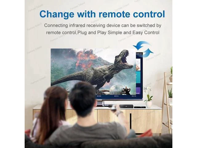 Alt view image 5 of 5 - HW-4K301H HDMI switcher 3 in 1 out 4K * 2K rectangular HDMI switcher with remote