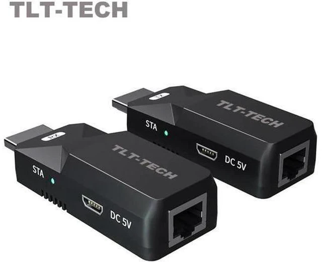 Main image of 60M HDMI-compatible Extender Cat5e Cat 6 Ethernet UTP HD to Lan Converter 1080p