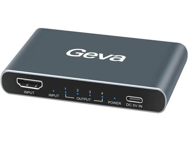 Alt view image 2 of 6 - 4K HDMI-compatible Splitter 1 in 4 Out 4K@60Hz HD 2.0 1x4 Splitter SST converter