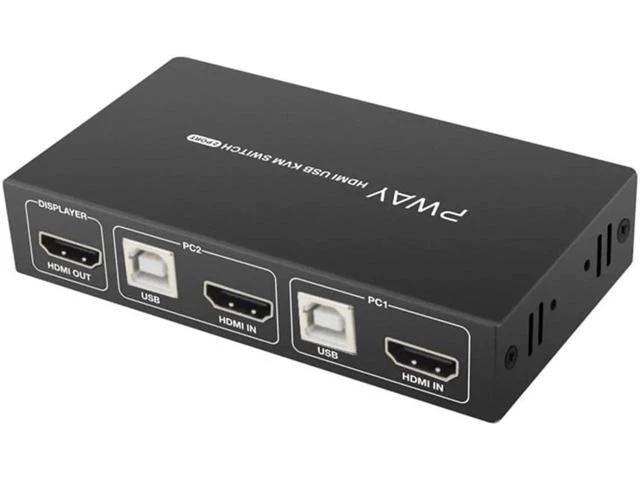 Alt view image 4 of 6 - HDMI Switch Supports 4k@30hz USB2.0 Splitter Box For Keyboard Mouse Monitor USB
