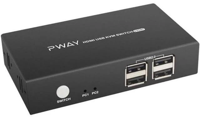 Alt view image 5 of 6 - HDMI Switch Supports 4k@30hz USB2.0 Splitter Box For Keyboard Mouse Monitor USB