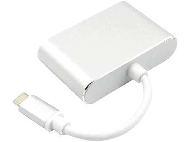Alt view image 3 of 3 - USB C Type C to 4K 60Hz HDMI VGA Adapter 2 in 1 USB 3.1 Cable for Laptop Apple M