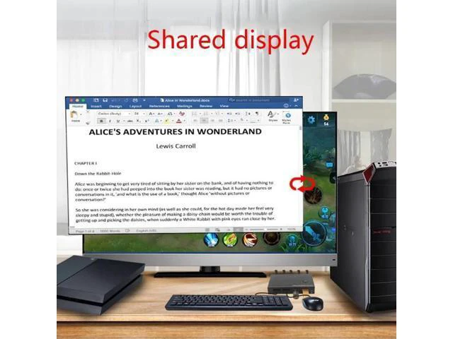 Alt view image 4 of 6 - AM-KVM 201CL Support 2Kx4K 2 Hosts Share 1 Monitor/Keyboard& Mouse Set HDMI-comp