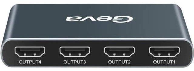 Main image of 1x4 HDMI-compatible Splitter 1 in 4 Out 4K@60hz Splitter 1 Port to 4 Display Dup