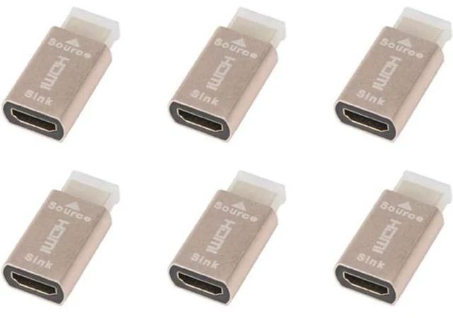 Main image of 6X HDMI Lock Screen Signal Holder KVM HDMI2.0 Virtual Adapter EDID DDC Dummy Plu