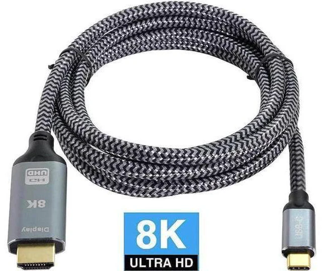Main image of Type-C USB4 USB-C Male Source to HDTV 2.0 Male Display 8K UHD 4K DP to HDTV Male
