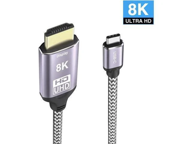 Alt view image 2 of 3 - Type-C USB4 USB-C Male Source to HDTV 2.0 Male Display 8K UHD 4K DP to HDTV Male