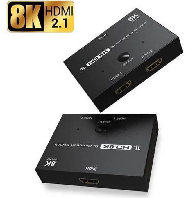 Main image of HD 8K 60Hz 2x1 Bi-Direction HDMI-Compatible 2.1 Switcher Adapter 4K 120Hz 1x2 Co