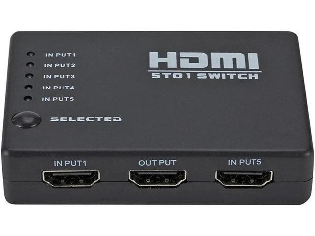 Alt view image 2 of 5 - 5 Port HDMI Switch 1080p Selector Splitter Hub with IR Remote Controller for HDT