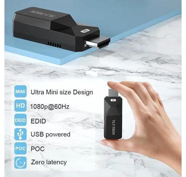 Main image of 1 Pair 50M 1080P 60Hz Video Extension Adapter HDMI-compatible Exender RJ45 Lan E
