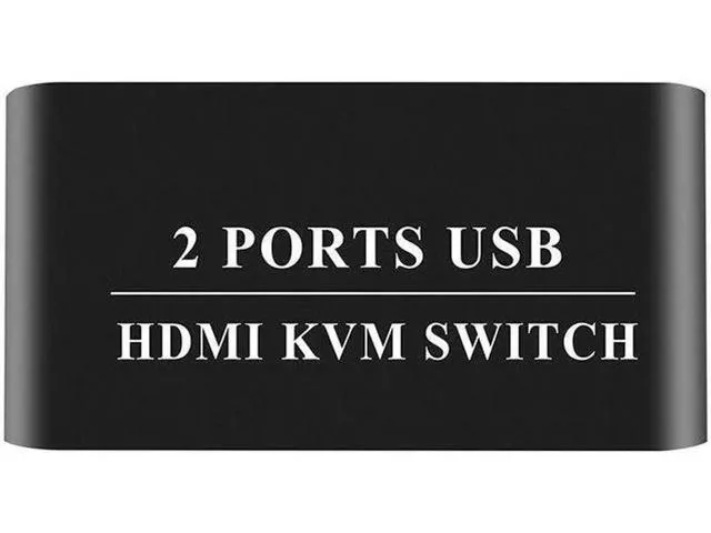Alt view image 4 of 6 - 4K HDMI KVM Switch 2 In 1 Out 3 USB Port HDMI1.4 KVM Switcher Splitter for Keybo