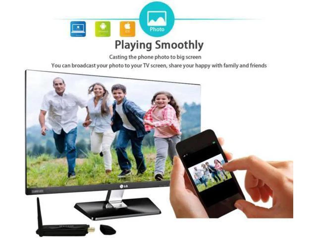 Alt view image 2 of 6 - HD 1080P Wifi Display HDMI Streaming Media Wireless Display Adapter for IOS/ And