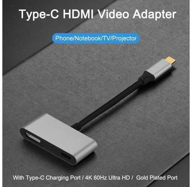 Alt view image 6 of 6 - 2018 Type-C To HDMI Adapter With PD Power Port USB C USB 3.1 To HDMI Converter 4