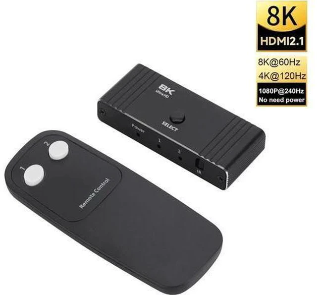 Main image of 8K HDMI Switch 8k60hz 4K@120Hz Switcher 2 in 1 Out Bi-Direction Switch 1080p@240