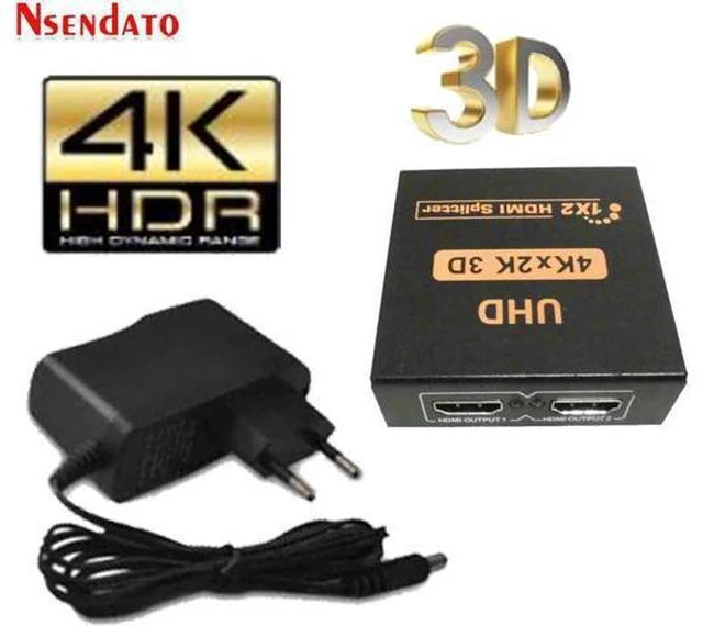 Main image of 1 In 2 Out UHD HDMI 1.4 Adapter Splitter 1X2 4Kx2K 30Hz HDMI1.4 Switcher Convert