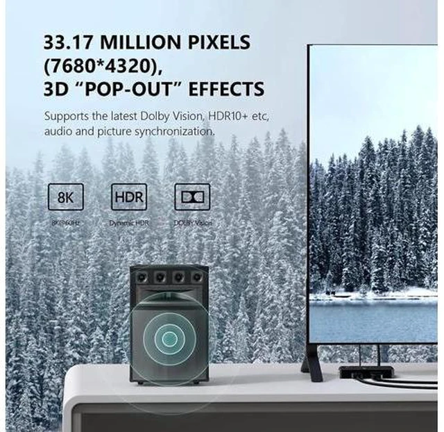 Alt view image 2 of 6 - HDMI-compatible 2.1 Switch Ultra HD 8K@60Hz 4K@120Hz 48Gbps HDR Bi-Directional S