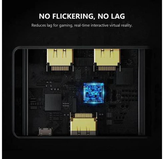 Alt view image 6 of 6 - HDMI-compatible 2.1 Switch Ultra HD 8K@60Hz 4K@120Hz 48Gbps HDR Bi-Directional S