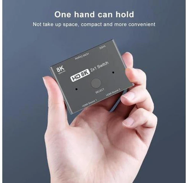 Alt view image 3 of 6 - 8K HDMI-compatible 2.1 Directional Switch Ultra High Speed 48Gbps HD 8K@60Hz 4K@
