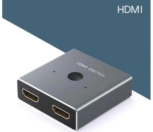 Alt view image 2 of 6 - Switch Adapter Spliter HDMI Switcher 1x2 Mini 1 IN 2 OUT Wire Control HD 2.0 4K