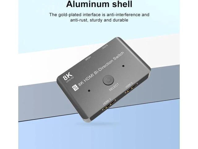 Alt view image 5 of 6 - HDMI-compatible 8K HD 2.1 Bi-Directional Switch 8K@60Hz 4K@120Hz 1in 2 out 2in 1