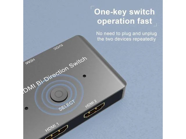 Alt view image 6 of 6 - HDMI-compatible 8K HD 2.1 Bi-Directional Switch 8K@60Hz 4K@120Hz 1in 2 out 2in 1