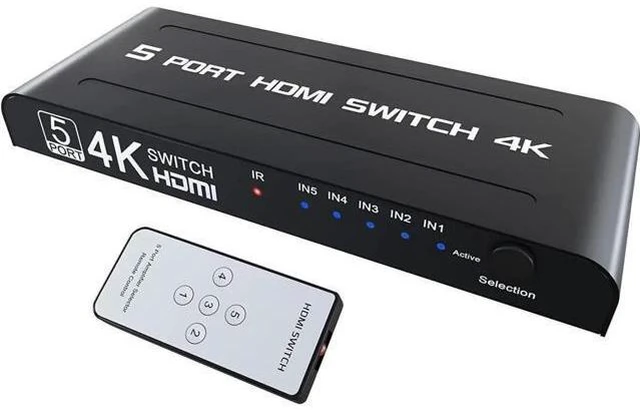 Main image of 5 Ports HDMI Switch with Remote - HDMI Switcher 5 in 1 Out, HDMI Switcher 4K, 5