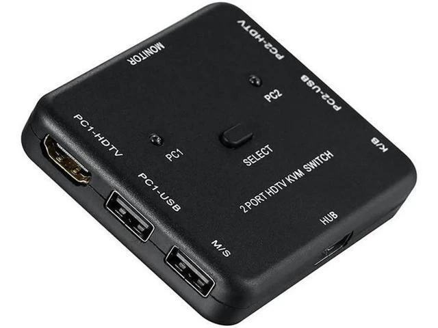 Alt view image 2 of 6 - 4K x 2K 3D HDMI-compatible KVM USB 2.0 Keyboard Mouse Printer Monitor Host HDTV