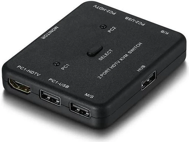 Alt view image 3 of 6 - 4K x 2K 3D HDMI-compatible KVM USB 2.0 Keyboard Mouse Printer Monitor Host HDTV