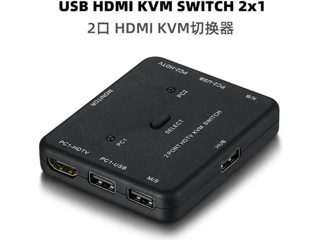 Alt view image 6 of 6 - 4K x 2K 3D HDMI-compatible KVM USB 2.0 Keyboard Mouse Printer Monitor Host HDTV