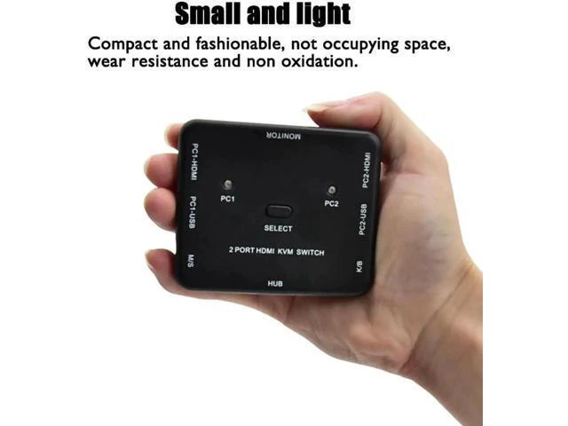 Alt view image 4 of 6 - 4K x 2K 3D HDMI-compatible KVM USB 2.0 Keyboard Mouse Printer Monitor Host HDTV