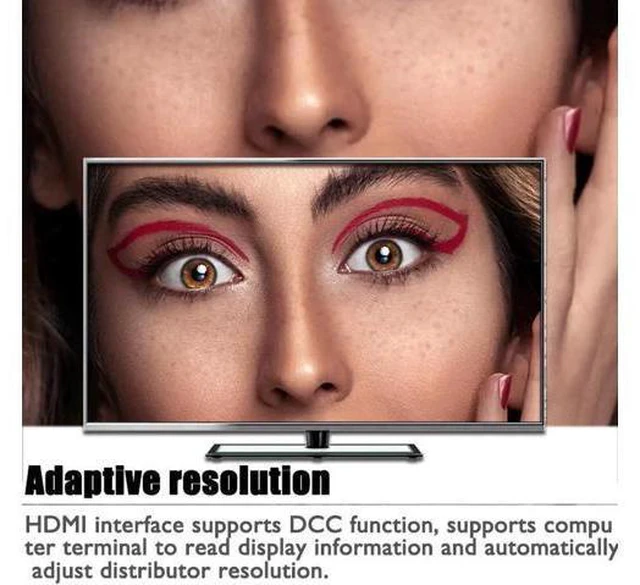 Alt view image 5 of 6 - 4K x 2K 3D HDMI-compatible KVM USB 2.0 Keyboard Mouse Printer Monitor Host HDTV
