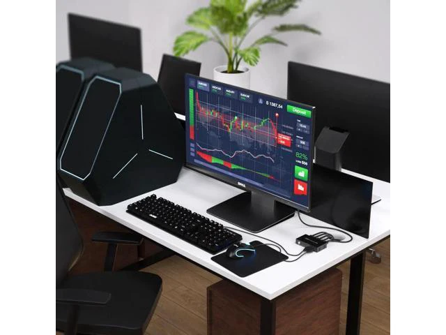 Alt view image 5 of 6 - USB KVM Switch HDMI Splitter Keyboard And Mouse Switch HD 4K@30Hz 2 In 1 Out Wit