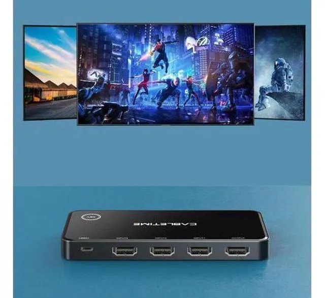Alt view image 3 of 6 - KVM HDMI Splitter 3 in 1 4K 60Hz HDR Switch Button No Delay for HDTV Monitor Lap
