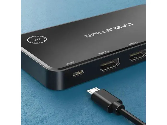 Alt view image 6 of 6 - KVM HDMI Splitter 3 in 1 4K 60Hz HDR Switch Button No Delay for HDTV Monitor Lap