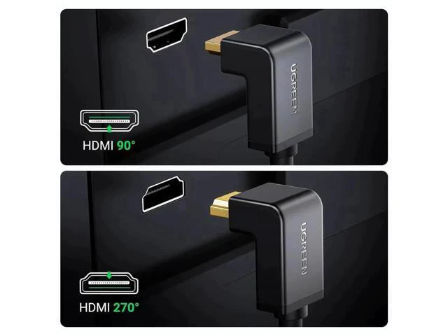 Alt view image 6 of 7 - UGREEN HDMI Cable Right Angle 4K 90 Degree HDMI Cord High Speed Down Angle HDMI