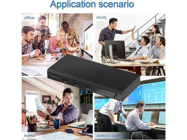Alt view image 4 of 5 - KVM switch 3 USB 2.0 HDMI-compatible 4K 30Hz Splitter Printer Mouse Keyboard Sha