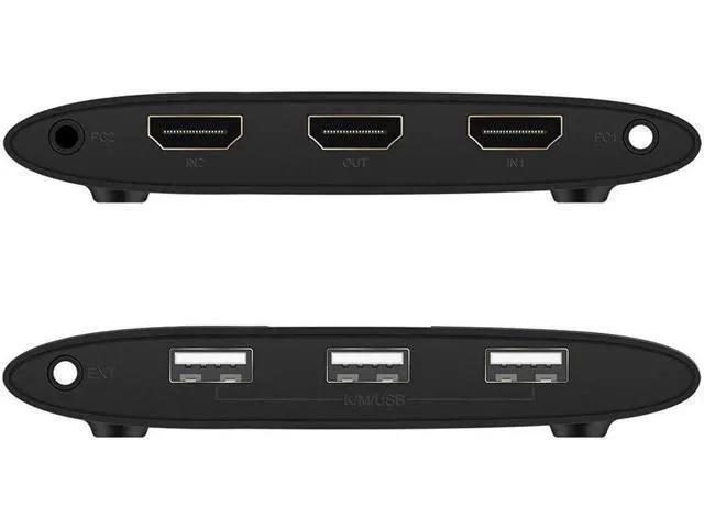 Alt view image 2 of 6 - Switch HDMI-compatible 2 Port Box USB for Shared Monitor Keyboard And Mouse Adap