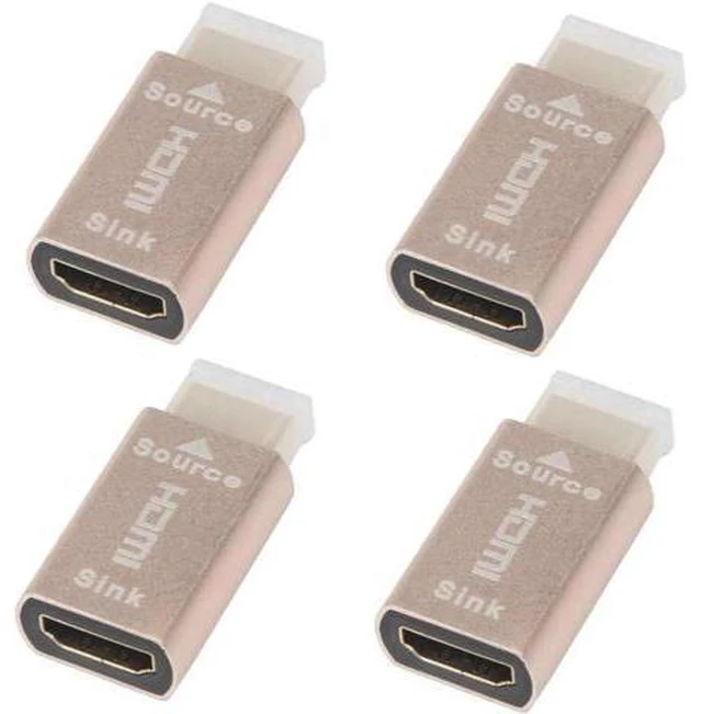 Main image of Top Deals 4X HDMI Lock Screen Signal Holder KVM HDMI2.0 Virtual Adapter EDID DDC