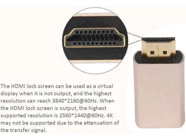 Alt view image 5 of 6 - Top Deals 4X HDMI Lock Screen Signal Holder KVM HDMI2.0 Virtual Adapter EDID DDC